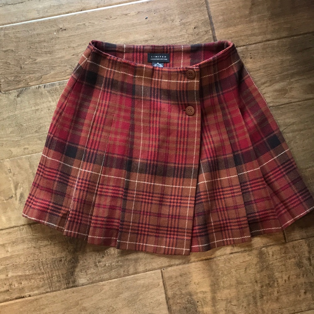 LIMITED Wool Plaid Skirt